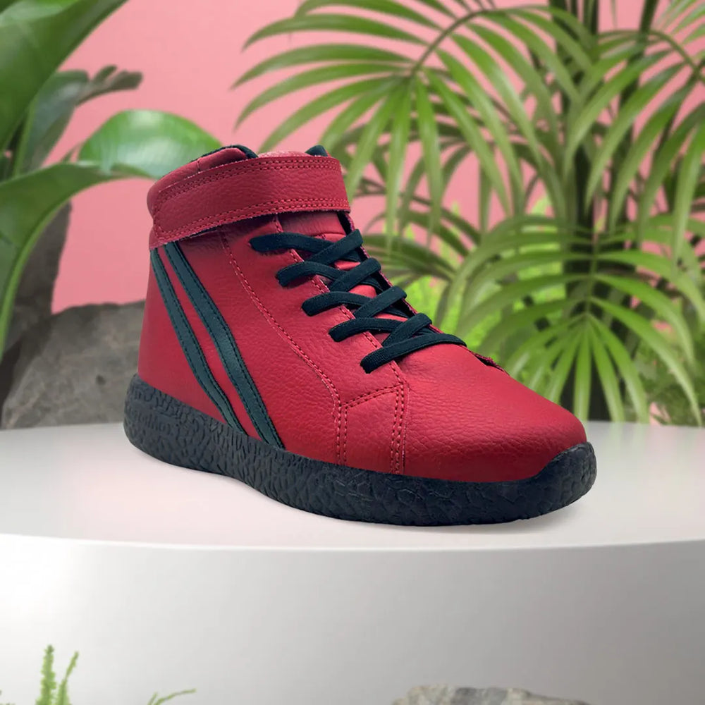 Rise Kids Red High-Top Sneakers
