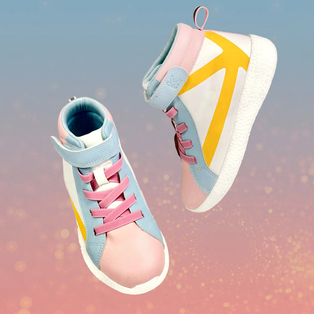 Rise - White Peach High Top Sneakers - Hopits