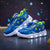 GlowGetters-Kids Boys Royal Blue Abstract Print Sneakers - Hopits