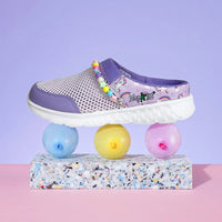 Summer Breeze Girls Lavender Slip-On Mules