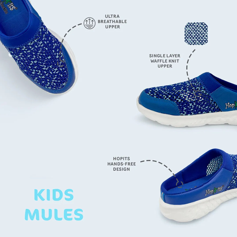Summer Breeze Boys Cotton Candy Blue Slip-On Mule - Hopits