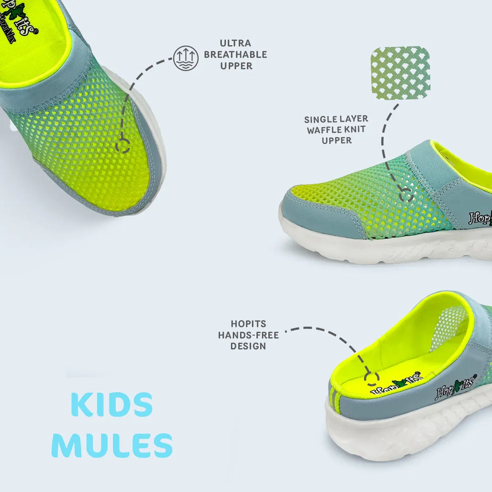 Summer Breeze Boys Lemon Turquoise Slip-On Mule - Hopits