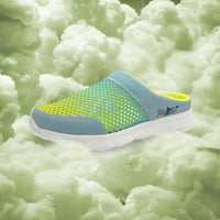 Summer Breeze Boys Lemon Turquoise Slip-On Mules