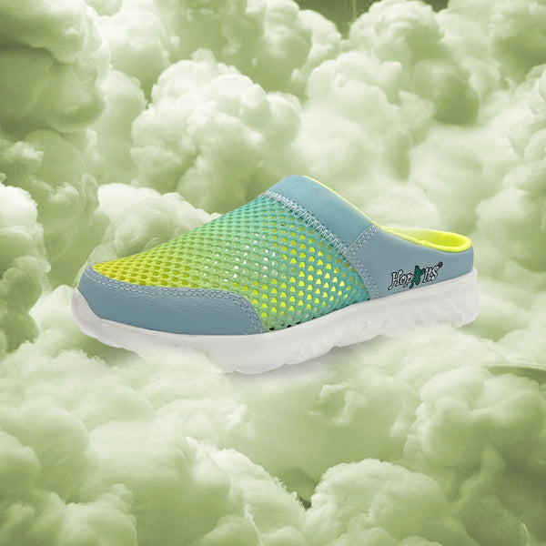 Summer Breeze Boys Lemon Turquoise Slip-On Mules