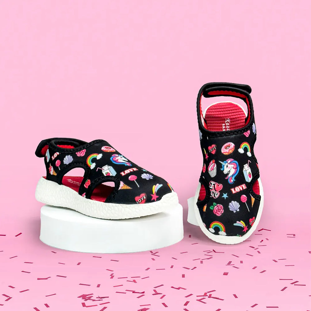 Trail Kids Black Good Vibes Sandals