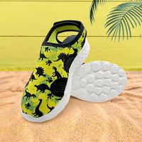 Trail Boys Yellow Black Dino Sandals
