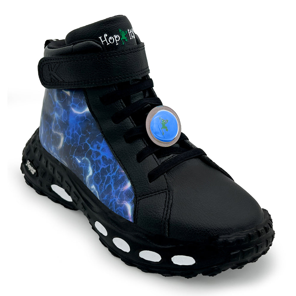 Rise-Lightning Black with Multicolour 3-D Effect Removable Charms - Hopits