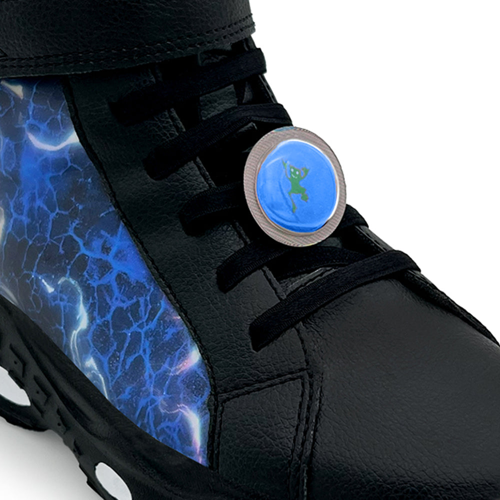 Rise-Lightning Black with Multicolour 3-D Effect Removable Charms - Hopits