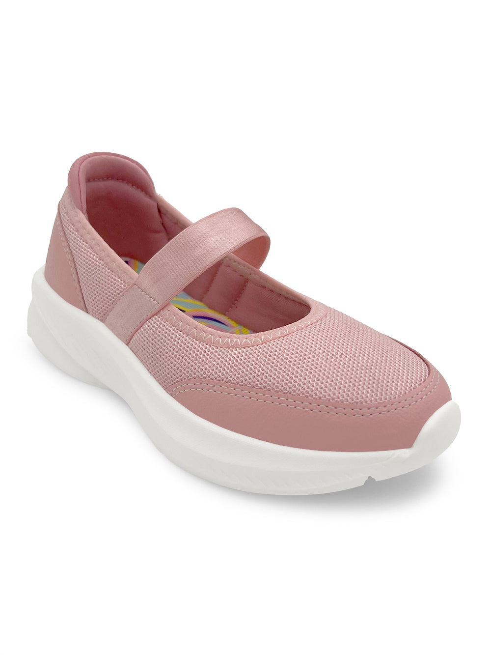 Mary Jane Teen Girls Pink Sporty Ballerinas