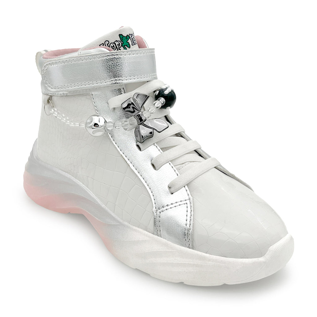 Rise-White With Silver Accents Removable Charms - Hopits