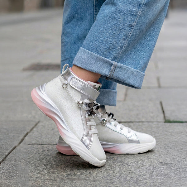 Rise-White With Silver Accents Removable Charms alternate