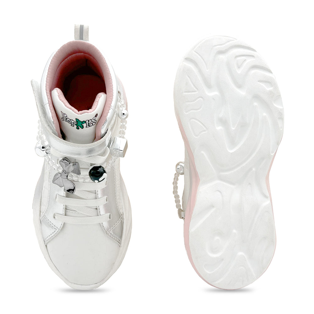 Rise-White With Silver Accents Removable Charms - Hopits