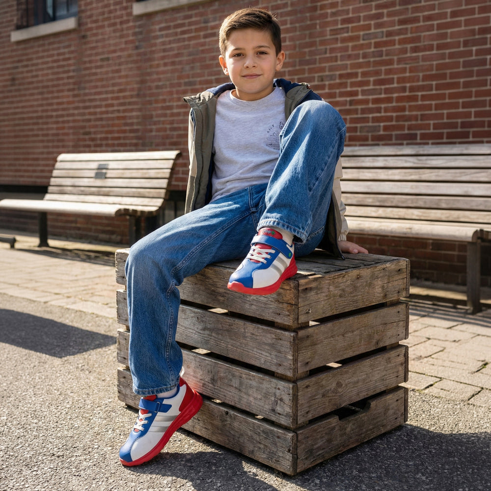 Surge - White Blue Sneakers - Hopits