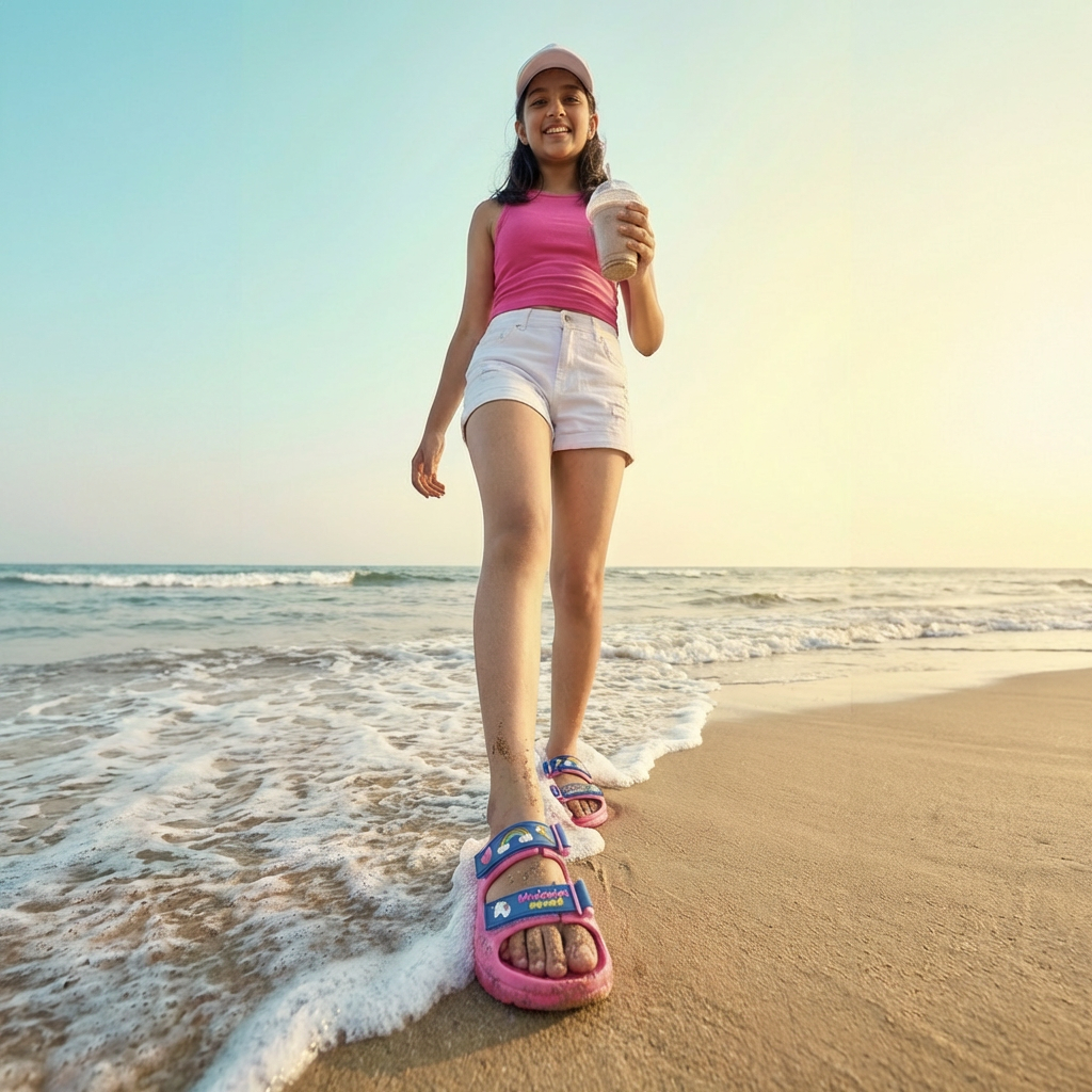 Evolve- Hopits Girls Pink Unicorn Squad Waterproof Sandal - Hopits